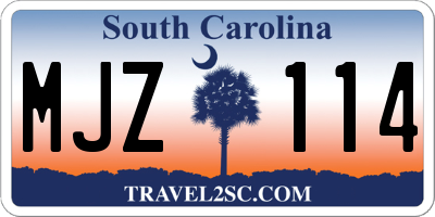 SC license plate MJZ114