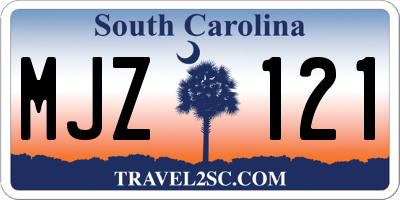 SC license plate MJZ121
