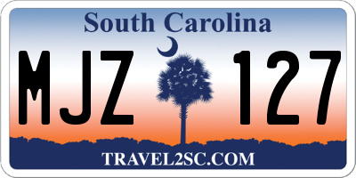 SC license plate MJZ127