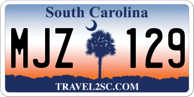 SC license plate MJZ129
