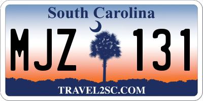 SC license plate MJZ131