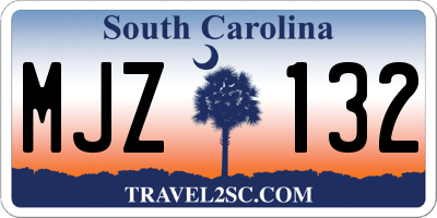 SC license plate MJZ132