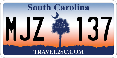 SC license plate MJZ137