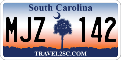SC license plate MJZ142