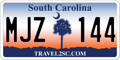 SC license plate MJZ144