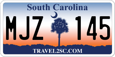 SC license plate MJZ145