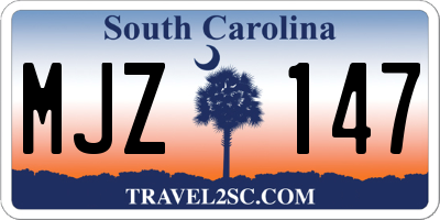 SC license plate MJZ147