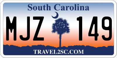 SC license plate MJZ149
