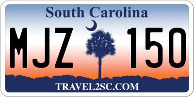 SC license plate MJZ150