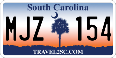 SC license plate MJZ154