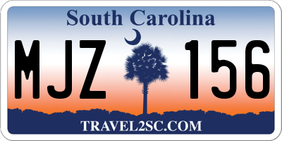 SC license plate MJZ156
