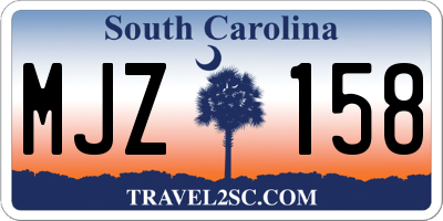 SC license plate MJZ158