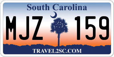 SC license plate MJZ159