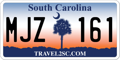 SC license plate MJZ161