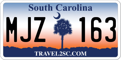 SC license plate MJZ163