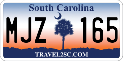SC license plate MJZ165