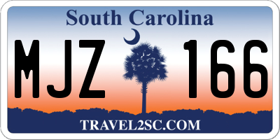 SC license plate MJZ166