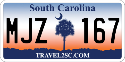 SC license plate MJZ167