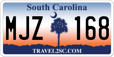 SC license plate MJZ168