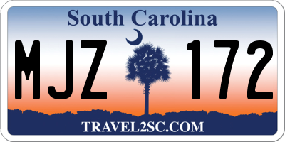 SC license plate MJZ172