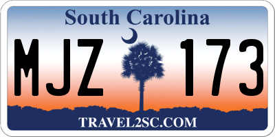 SC license plate MJZ173