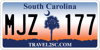 SC license plate MJZ177