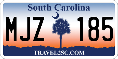 SC license plate MJZ185