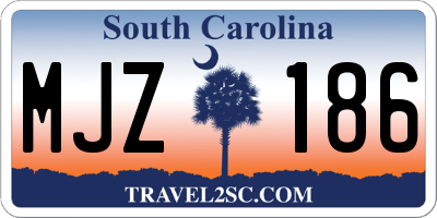 SC license plate MJZ186