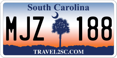 SC license plate MJZ188