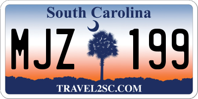 SC license plate MJZ199