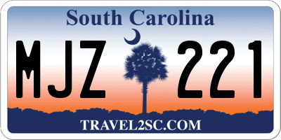 SC license plate MJZ221