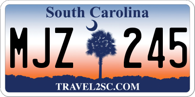 SC license plate MJZ245