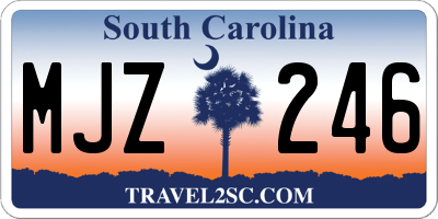 SC license plate MJZ246