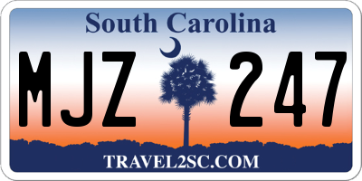 SC license plate MJZ247
