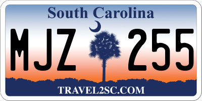SC license plate MJZ255