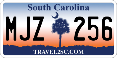 SC license plate MJZ256