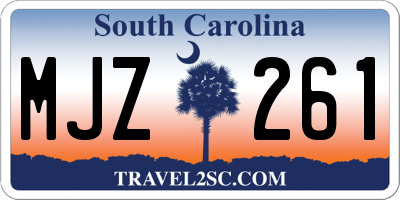 SC license plate MJZ261