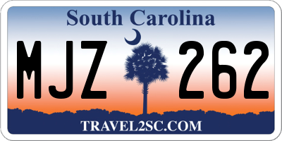 SC license plate MJZ262