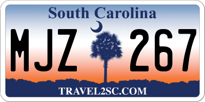 SC license plate MJZ267