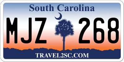 SC license plate MJZ268