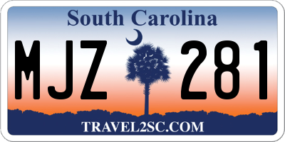 SC license plate MJZ281