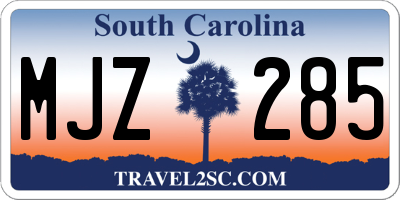 SC license plate MJZ285