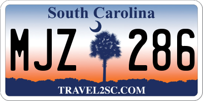 SC license plate MJZ286
