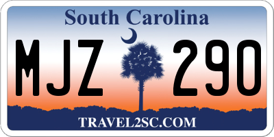 SC license plate MJZ290