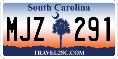 SC license plate MJZ291