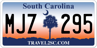 SC license plate MJZ295
