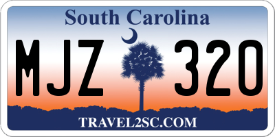 SC license plate MJZ320