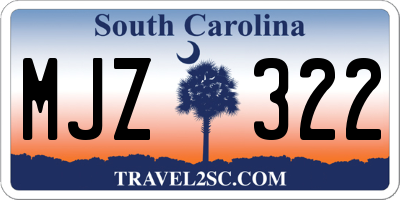 SC license plate MJZ322
