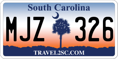 SC license plate MJZ326