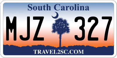 SC license plate MJZ327